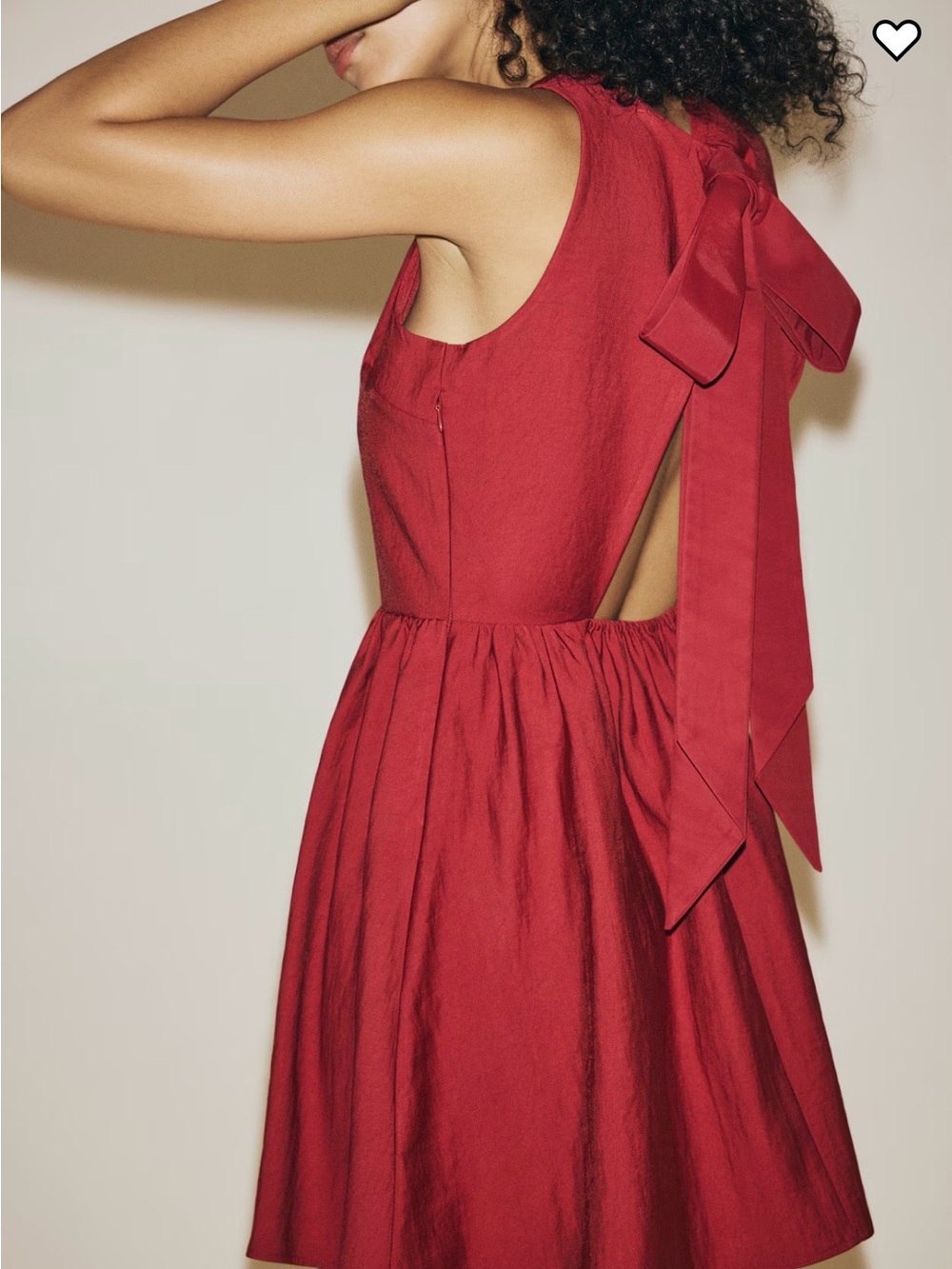 H&M Red Backless Tie-Front Dress